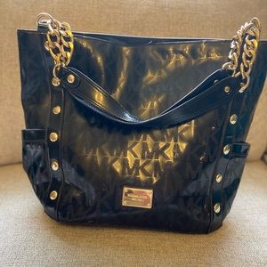 Michael Kors Black and Gold Chain Purse